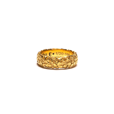 MAPLE FLORAL BAND 14K GOLD PLATED