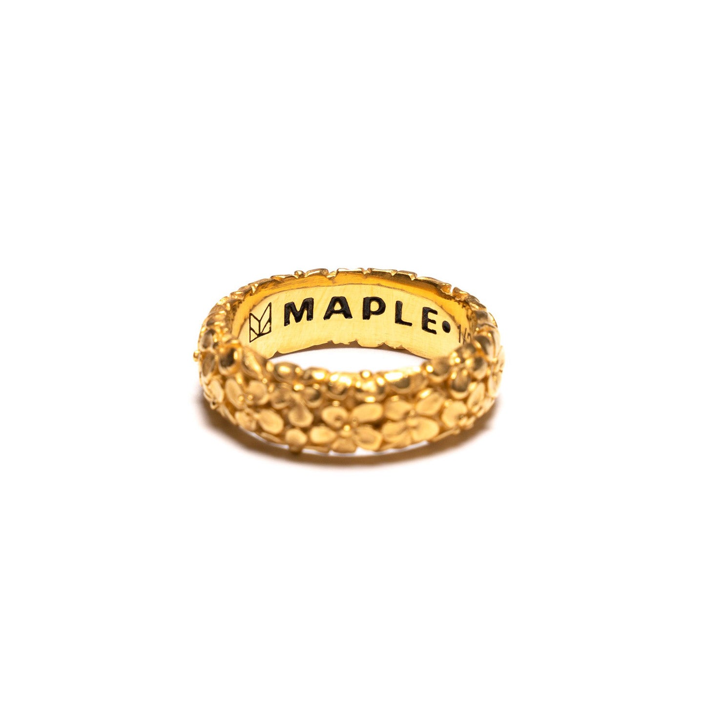 MAPLE FLORAL BAND 14K GOLD PLATED