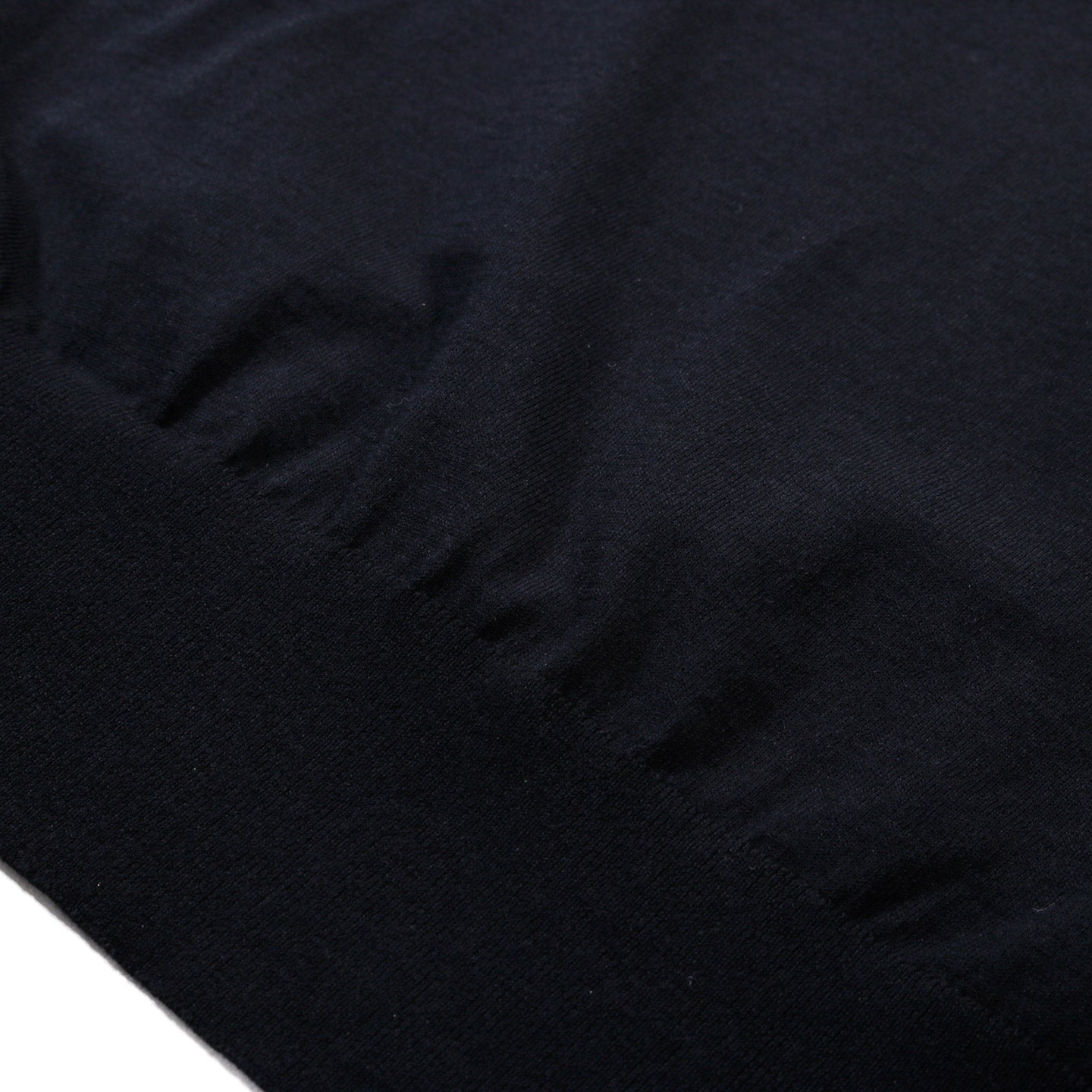 AURALEE SUPER HIGH GAUGE COTTON KNIT POLO DARK NAVY