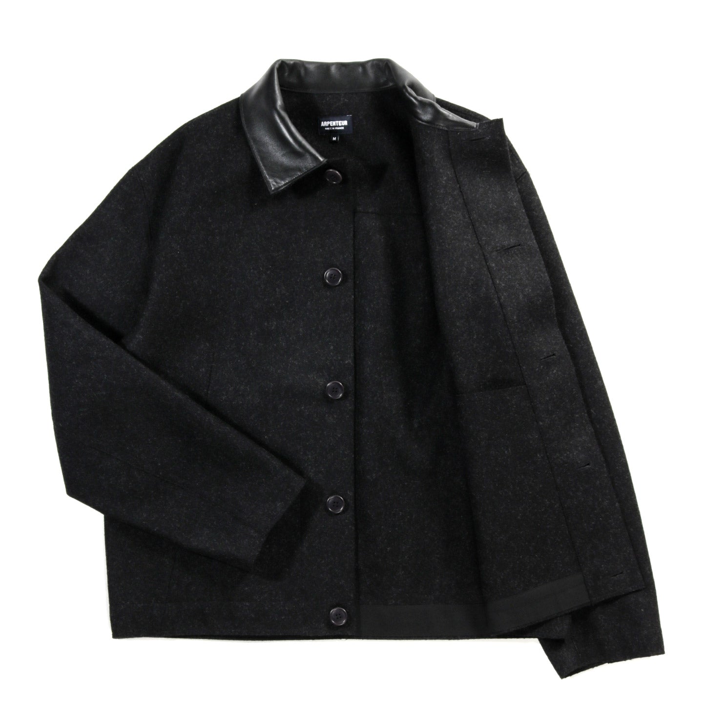 ARPENTEUR LUX C JACKET WOOL MELTON CHARCOAL