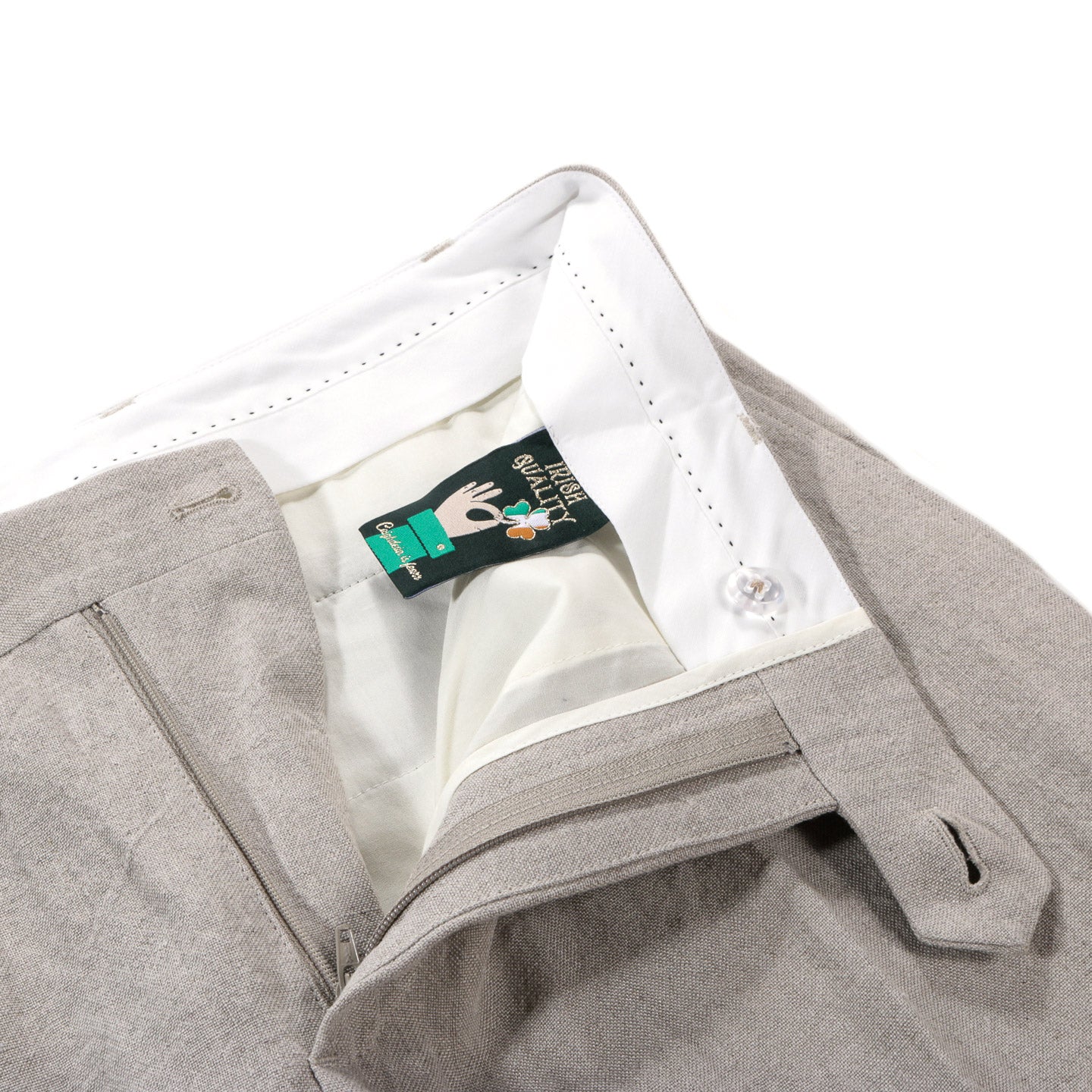A KIND OF GUISE RELAXED TAILORED TROUSERS BEACH LINEN