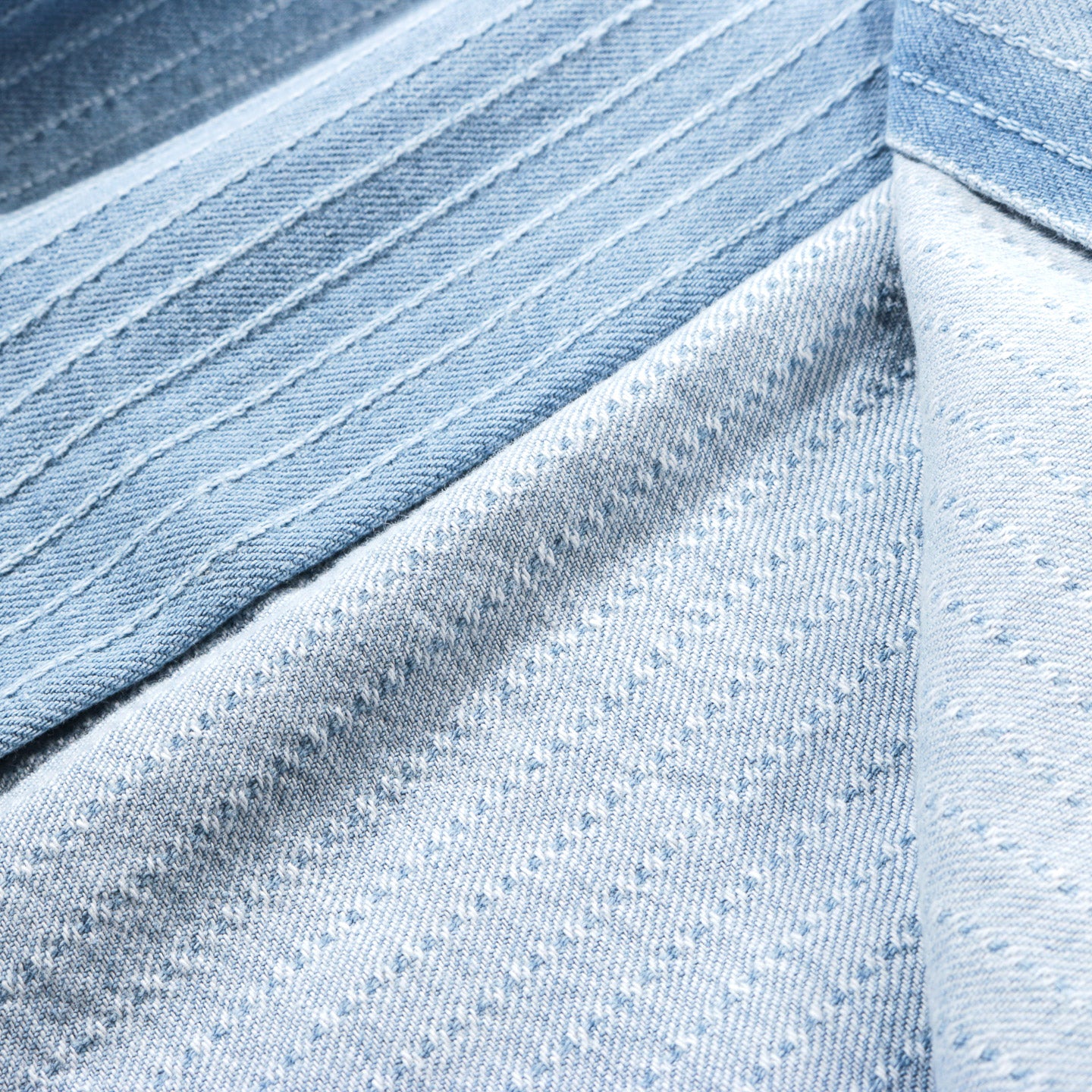 A KIND OF GUISE GUSTO SHIRT DISTRESSED STRIPE DENIM