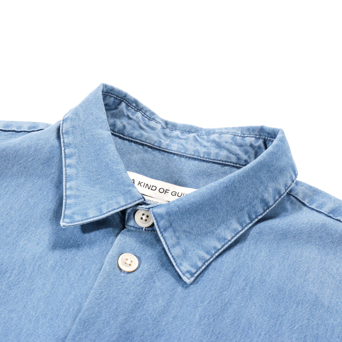 A KIND OF GUISE GUSTO SHIRT BLUE DENIM