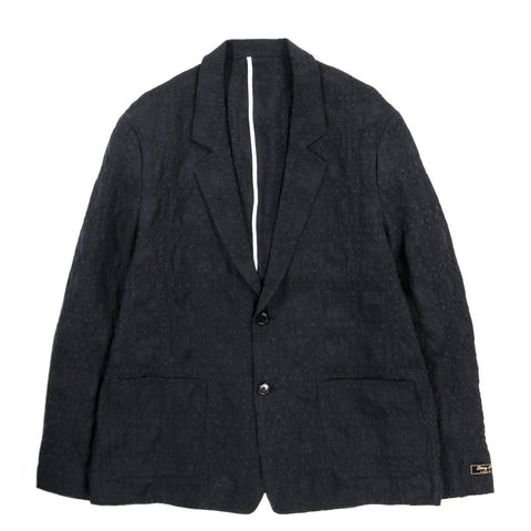 A KIND OF GUISE DECONSTRUCTED PEAK BLAZER FADED BLACK SEERCHECK