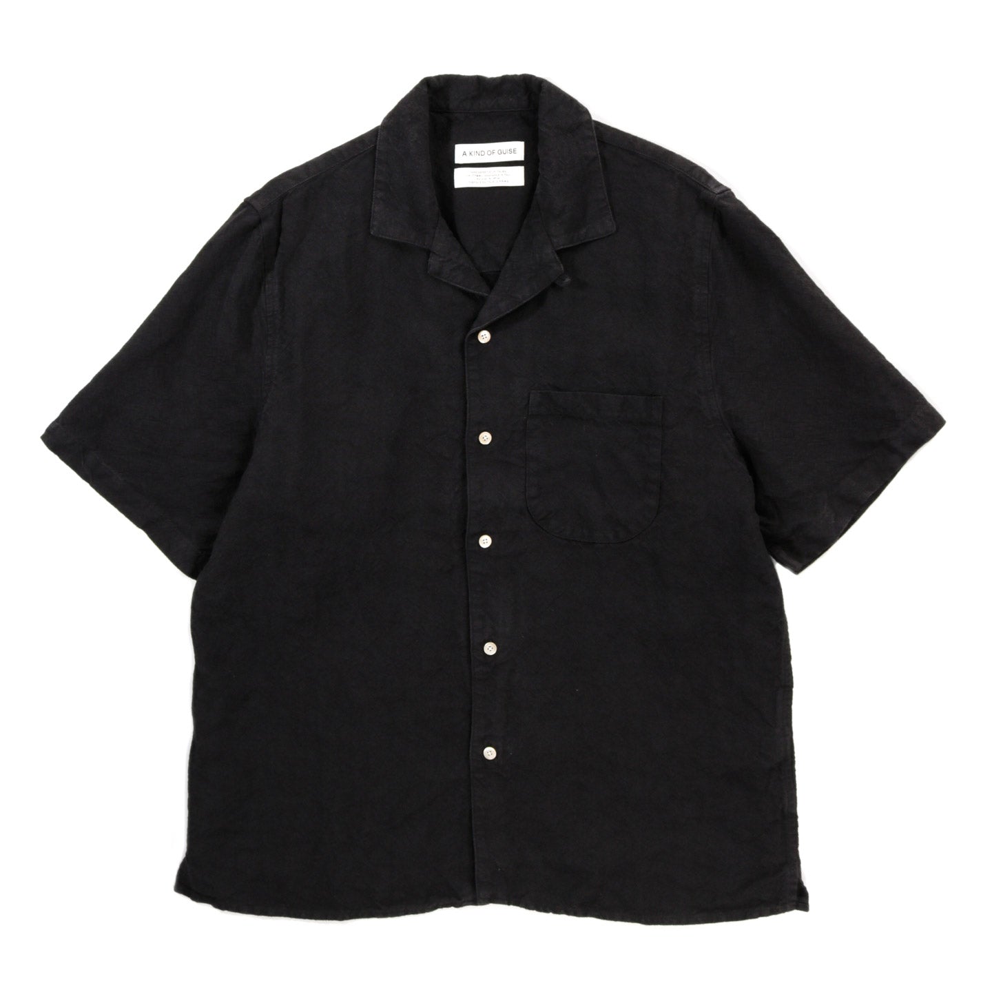 A KIND OF GUISE GIOIA SHIRT MYSTIC BLACK LINEN