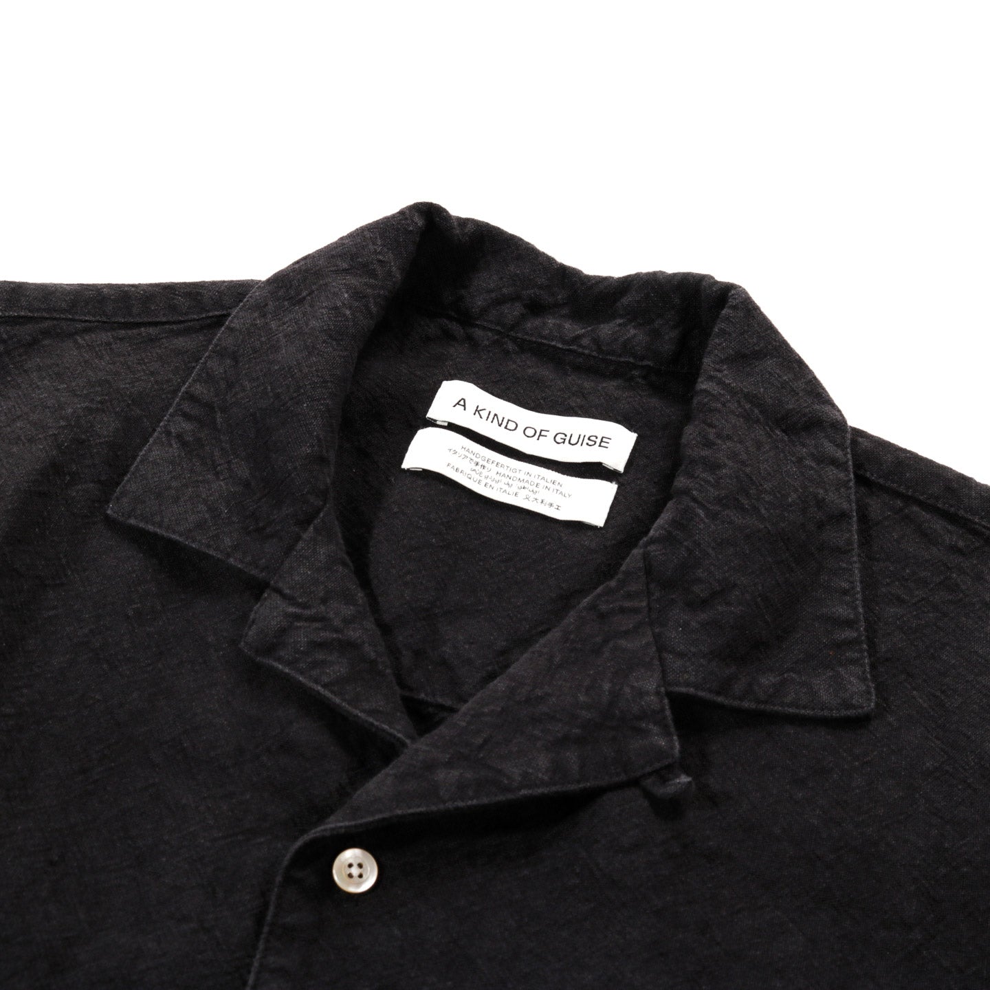 A KIND OF GUISE GIOIA SHIRT MYSTIC BLACK LINEN