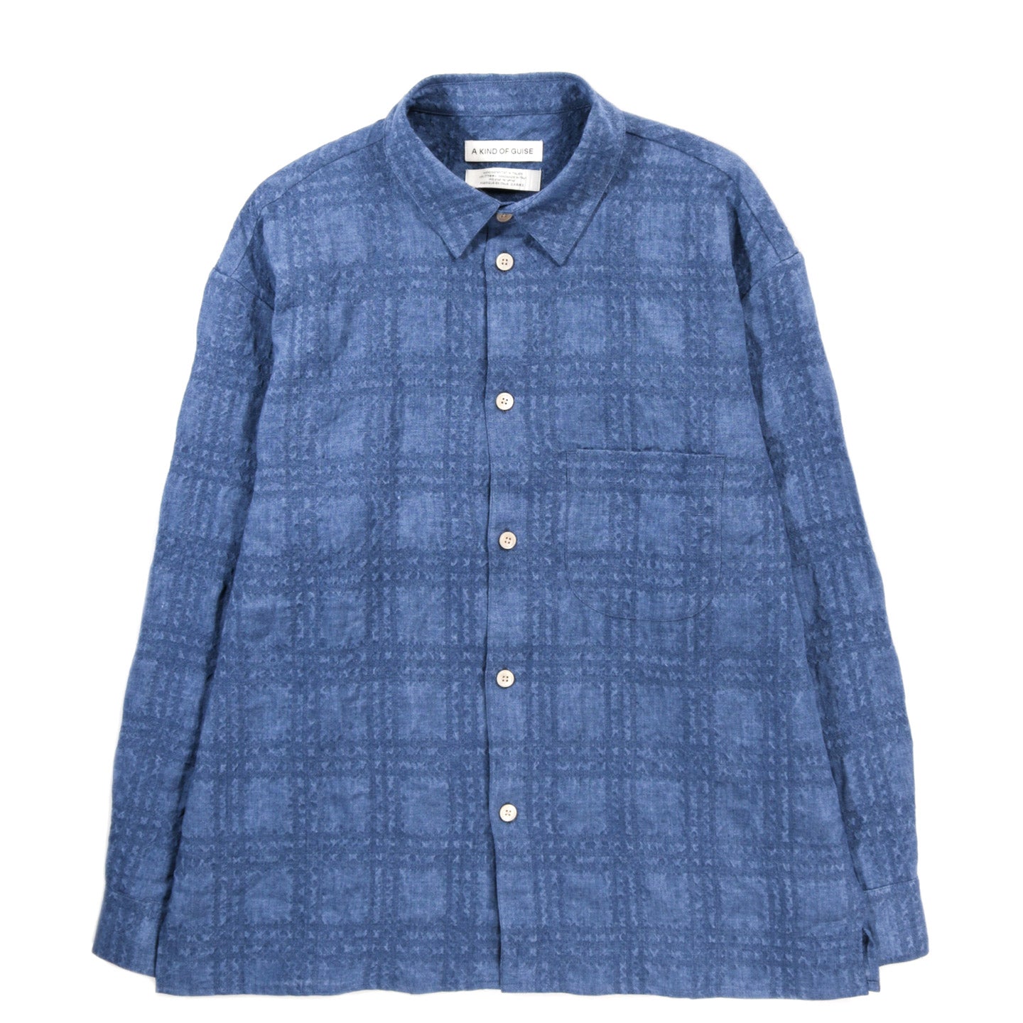 A KIND OF GUISE GUSTO SHIRT AQUAMARINE SEERCHECK