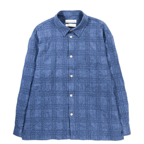 A KIND OF GUISE GUSTO SHIRT AQUAMARINE SEERCHECK