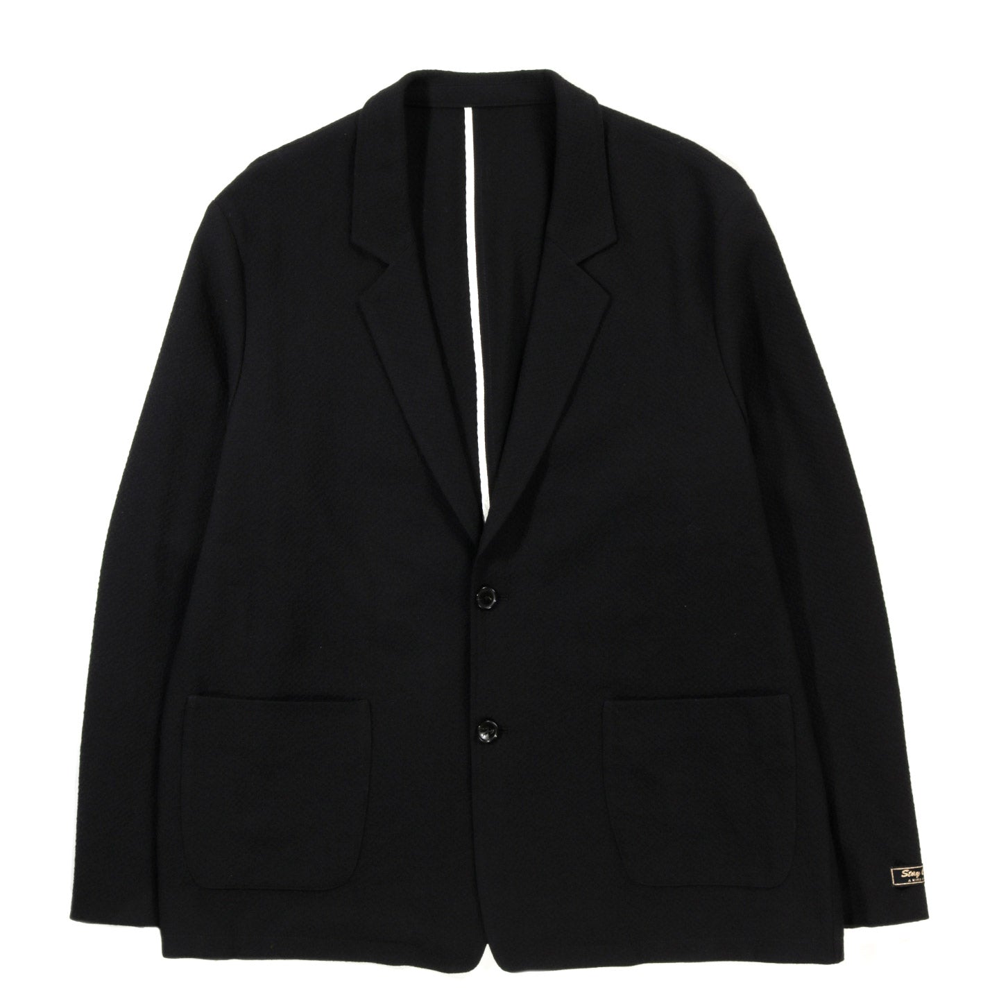 A KIND OF GUISE DECONSTRUCTED PEAK BLAZER STRUCTURED BLACK