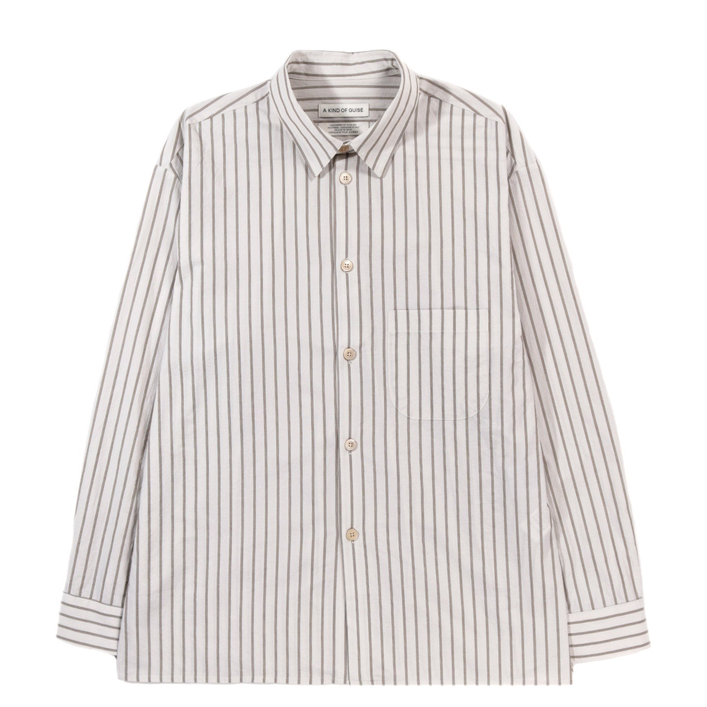 A KIND OF GUISE GUSTO SHIRT CREAM STRIPE