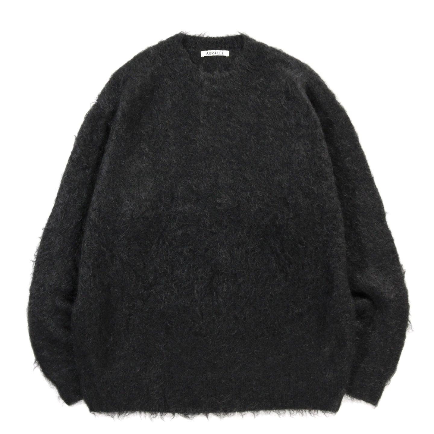 AURALEE BRUSHED SUPER KID MOHAIR KNIT P/O INK BLACK