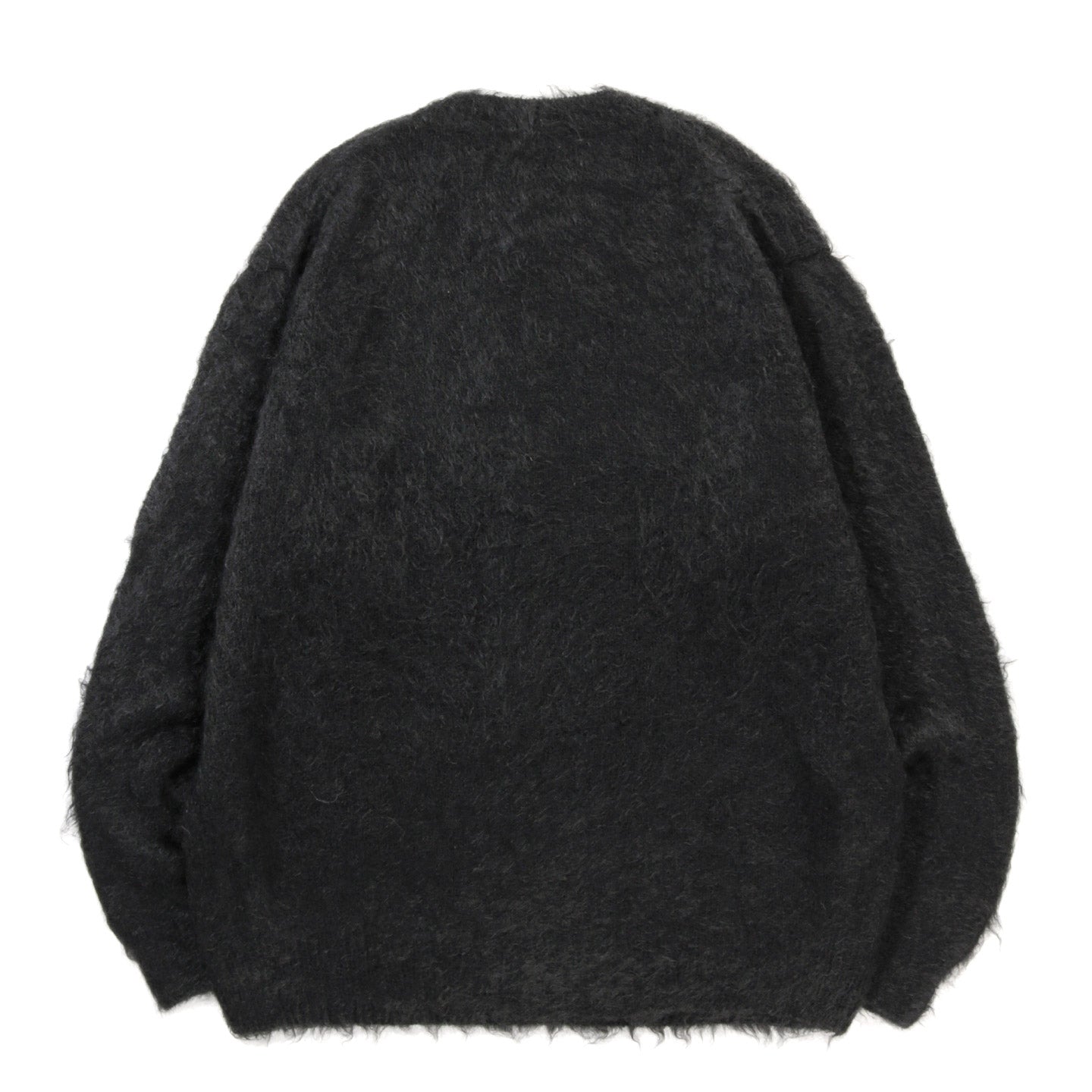 AURALEE BRUSHED SUPER KID MOHAIR KNIT P/O INK BLACK