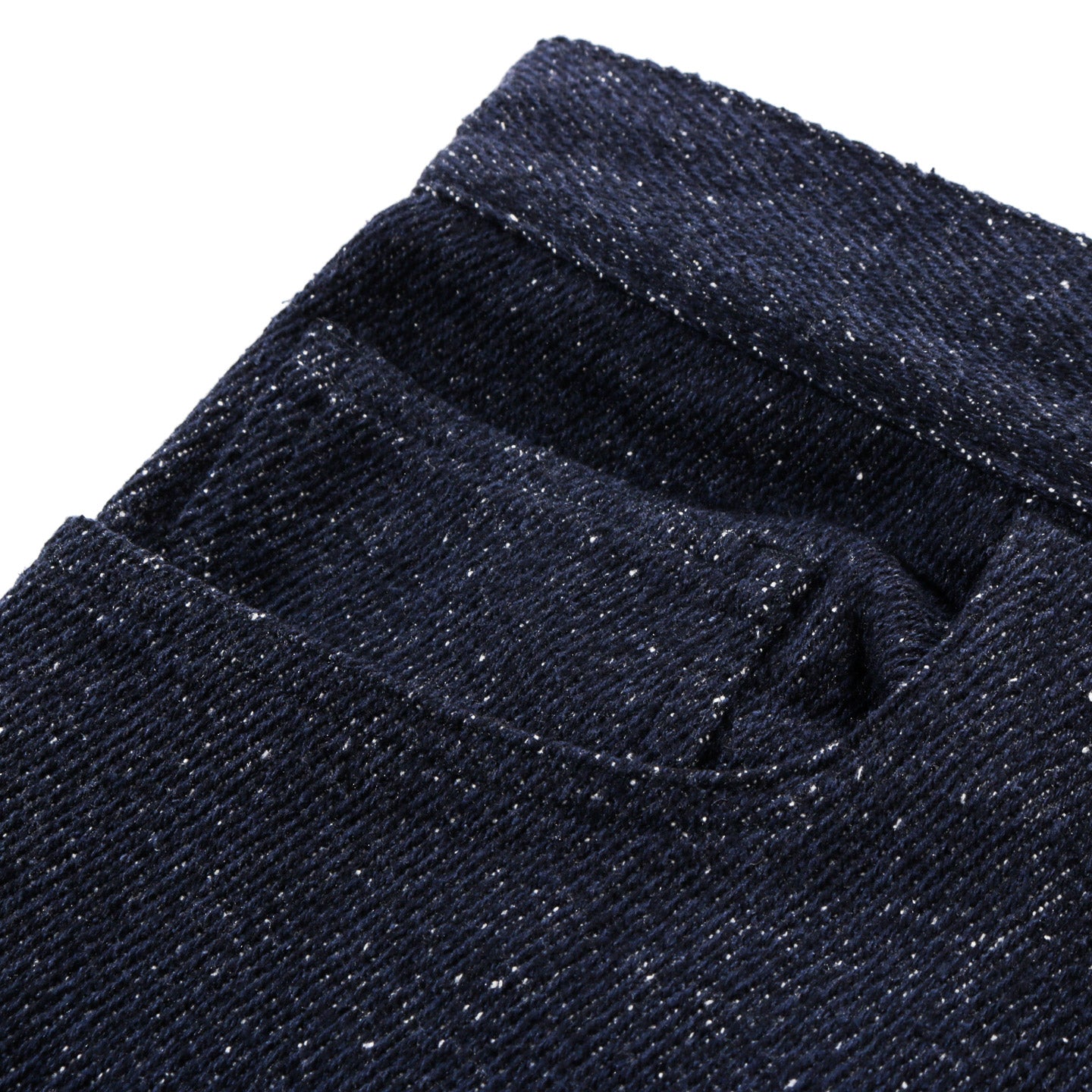 AURALEE SILK NEP DENIM 5P WIDE PANTS DARK NAVY