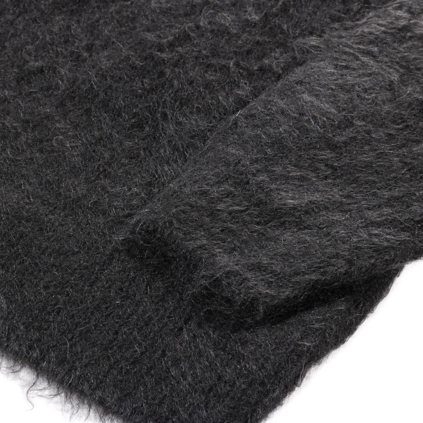 AURALEE BRUSHED SUPER KID MOHAIR KNIT P/O INK BLACK