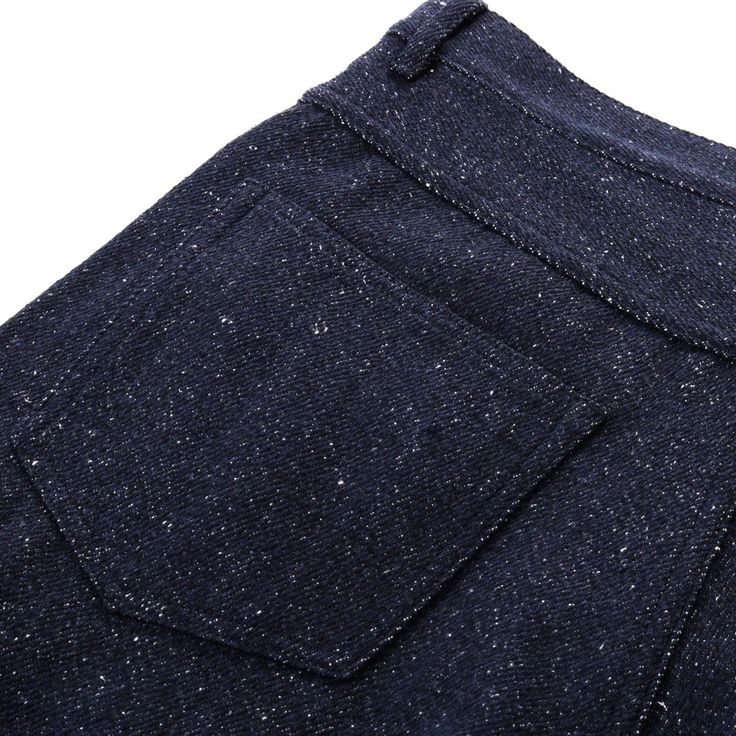 AURALEE SILK NEP DENIM 5P WIDE PANTS DARK NAVY