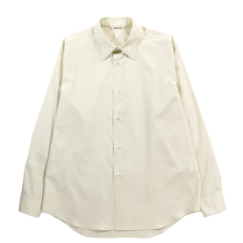 AURALEE WASHED FINX TWILL SHIRT VANILLA