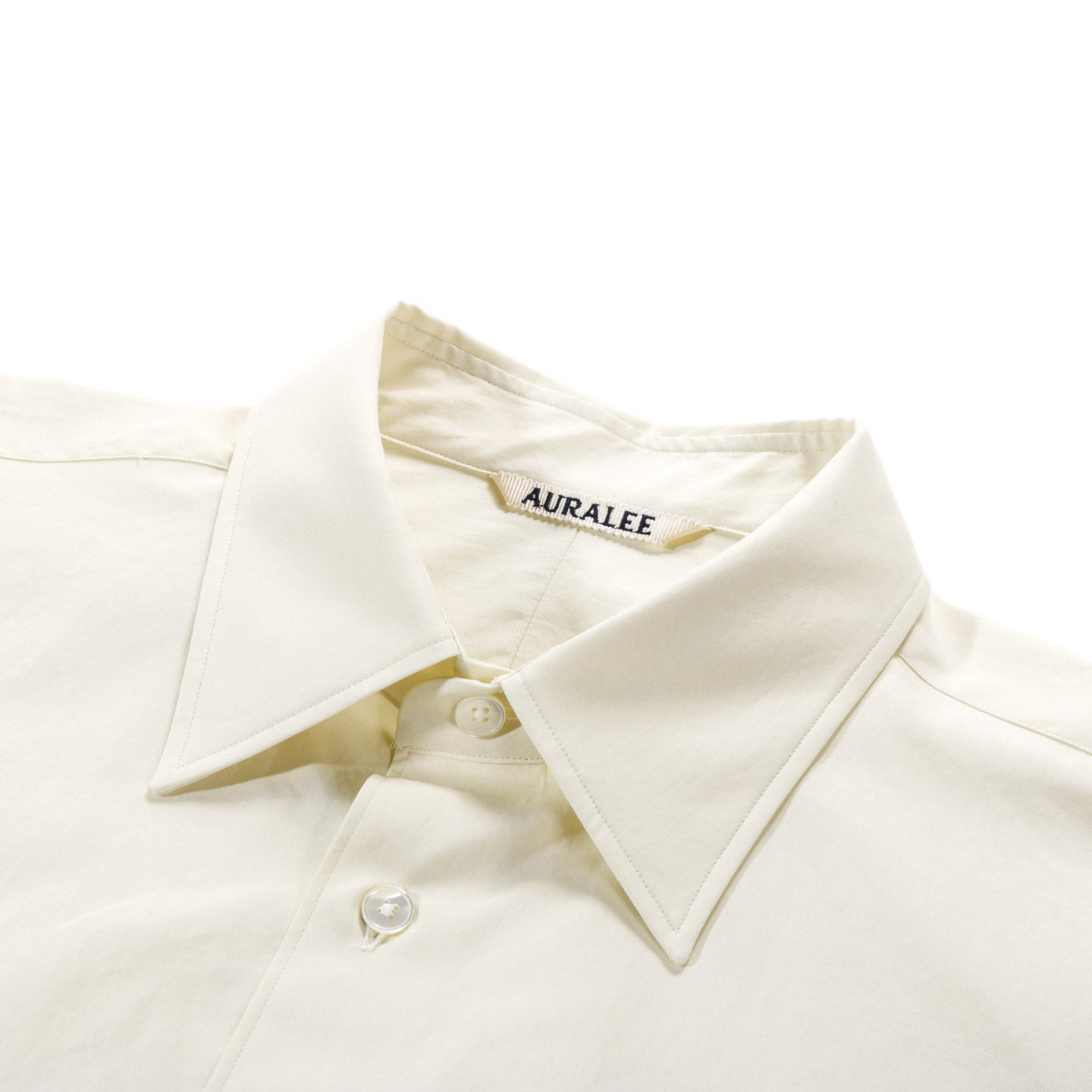 AURALEE WASHED FINX TWILL SHIRT VANILLA