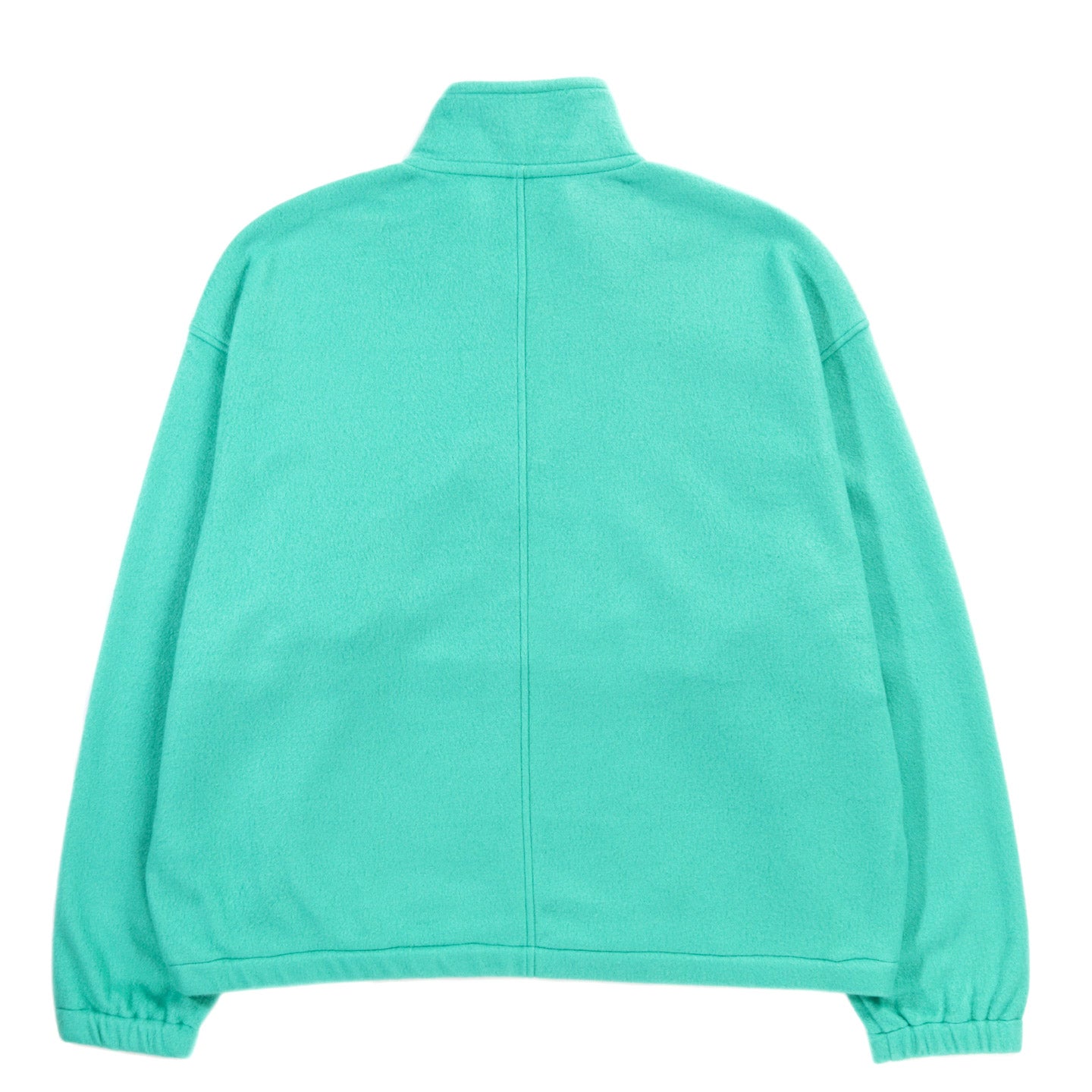 AURALEE PURE SILK COMFORT FLEECE HALF ZIP P/O JADE GREEN