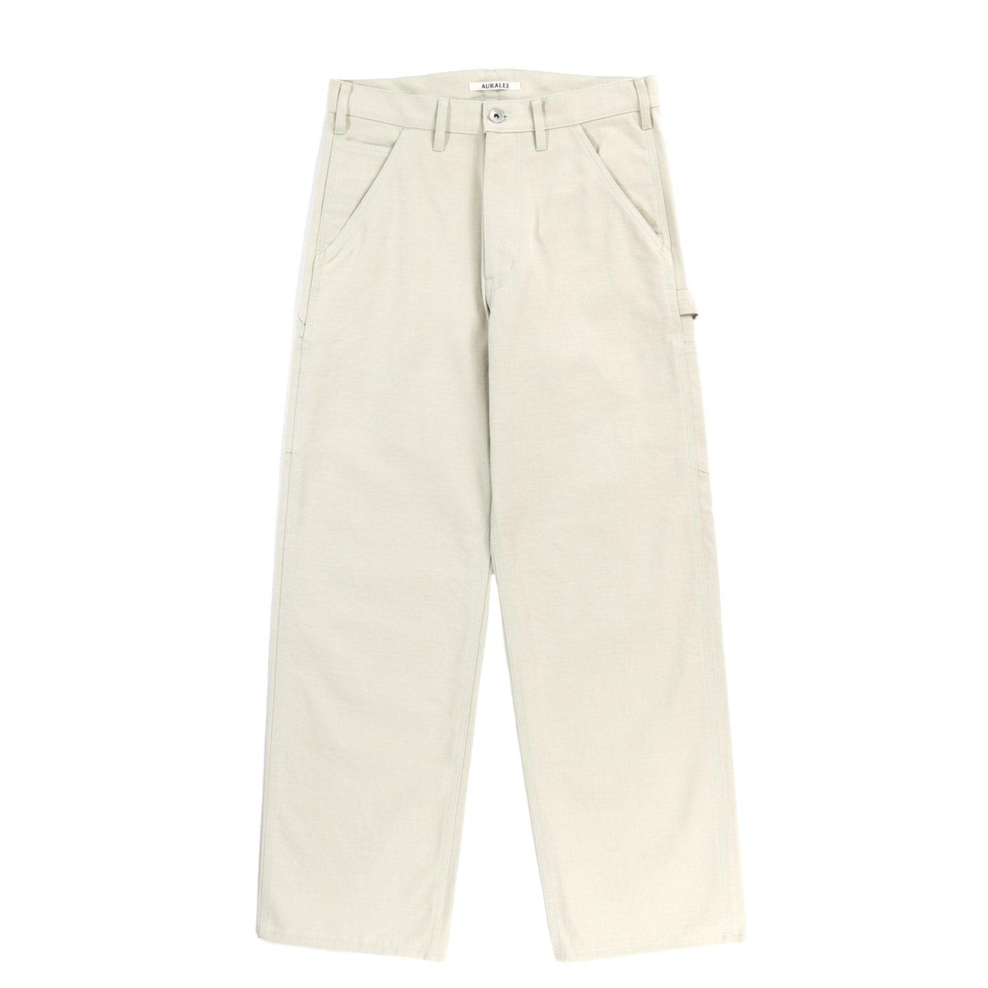 AURALEE WASHED HEAVY CANVAS PANTS IVORY