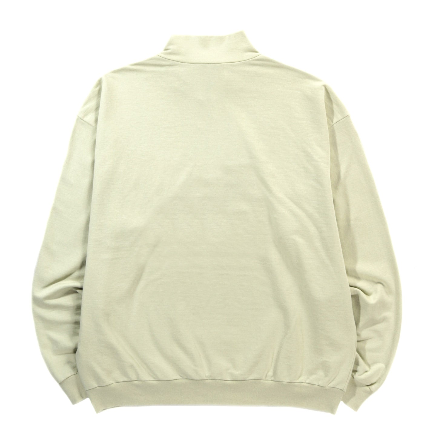 AURALEE ELASTIC HIGH GAUGE SWEAT HALF ZIP P/O PISTACHIO