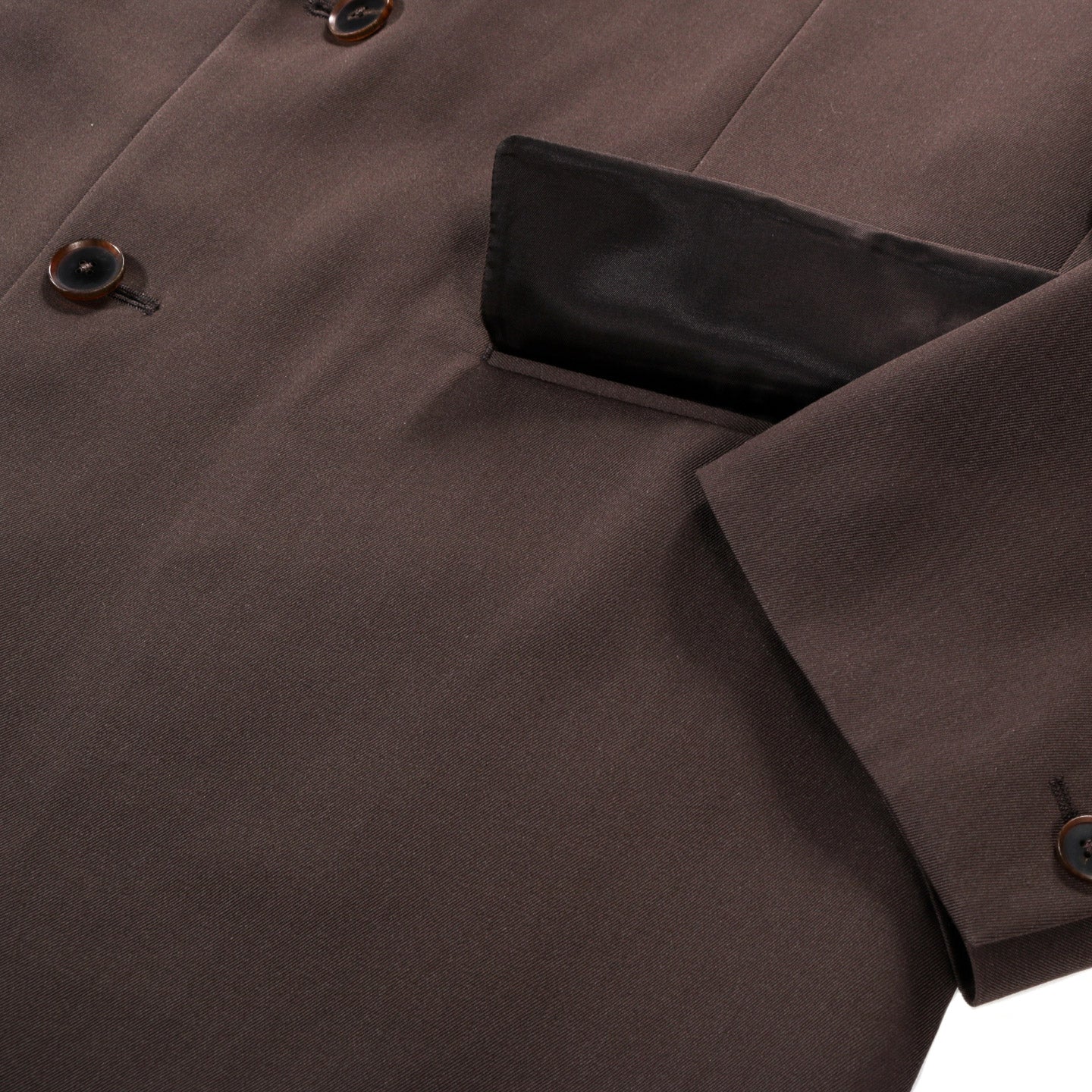 AURALEE LIGHT WOOL MAX GABARDINE JACKET DARK BROWN