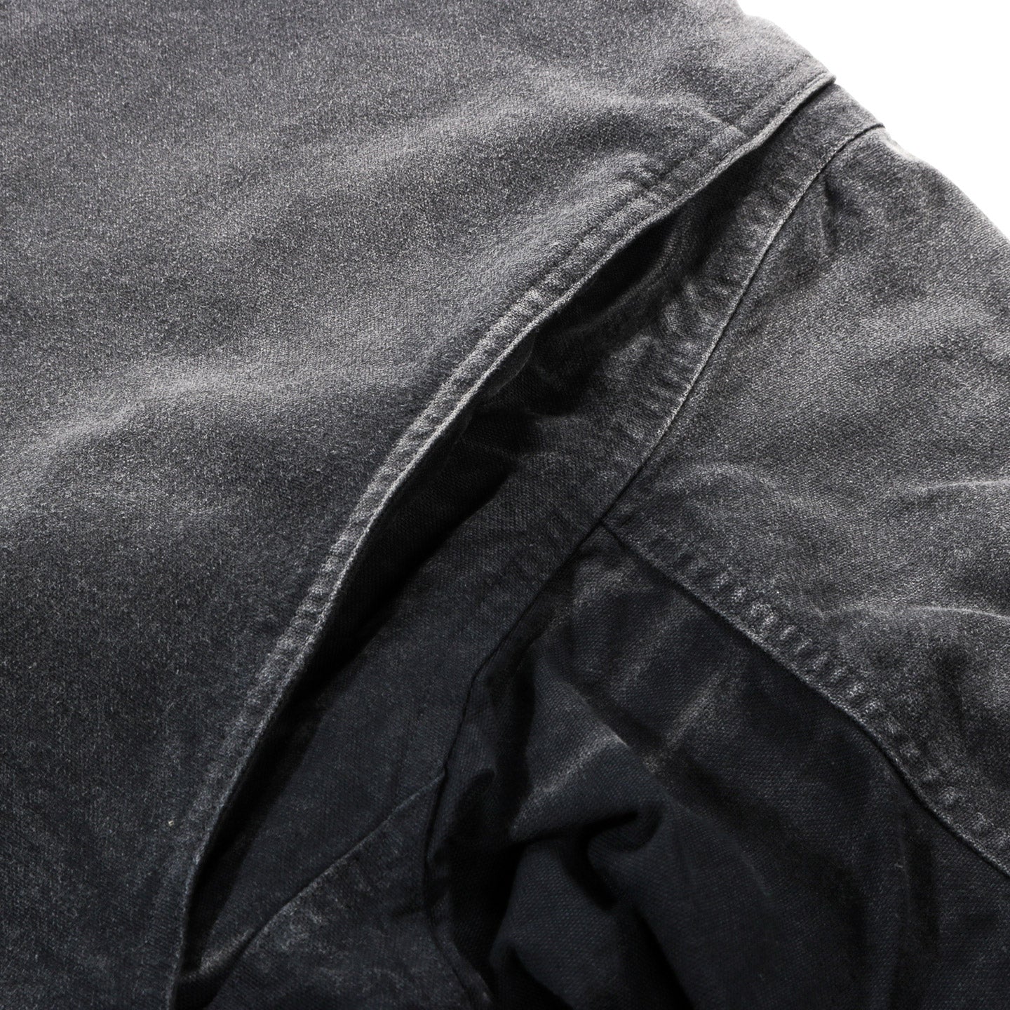 AURALEE PRODUCT DYED ORGANIC COTTON DUCK BLOUSON FADED BLACK