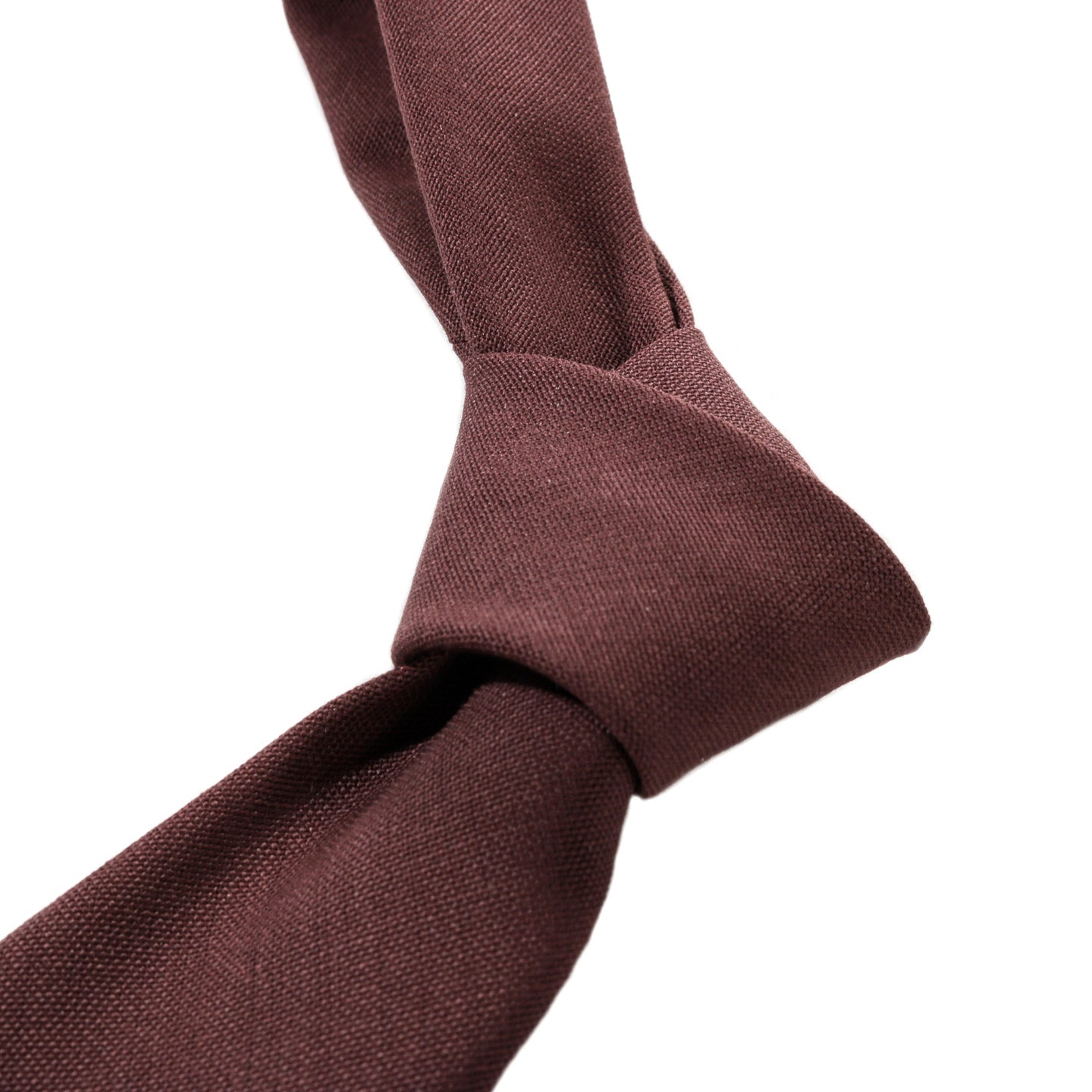 AURALEE WOOL KID MOHAIR HOP SACK TIE BURGUNDY