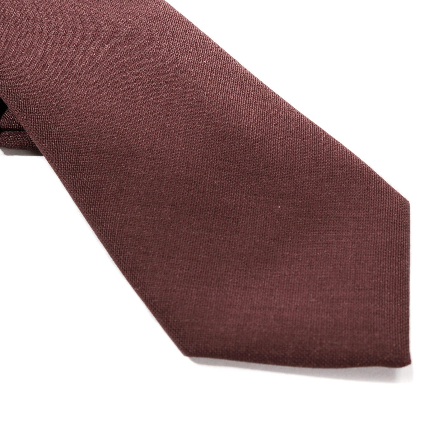AURALEE WOOL KID MOHAIR HOP SACK TIE BURGUNDY