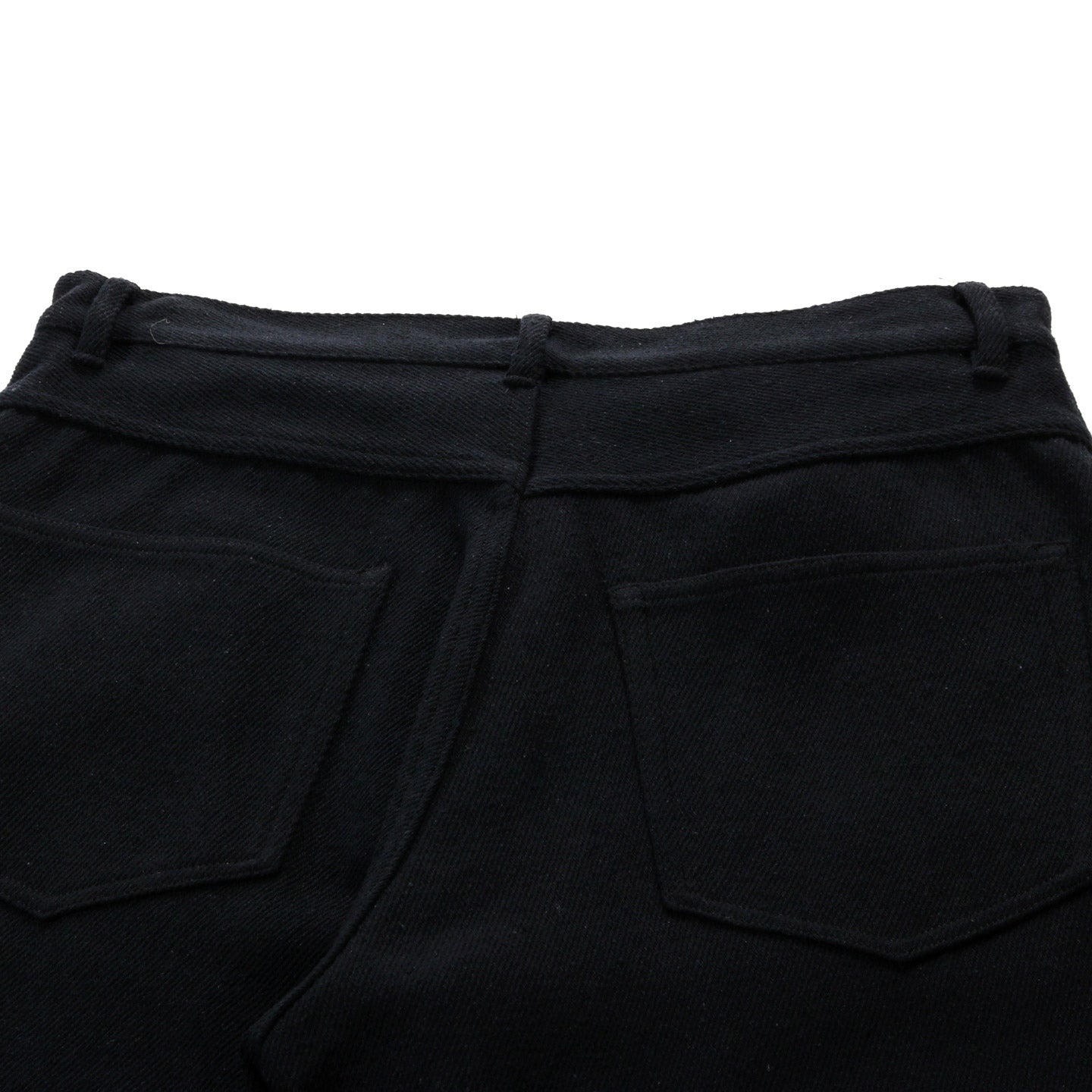 AURALEE SILK NEP DENIM 5P WIDE PANTS BLACK