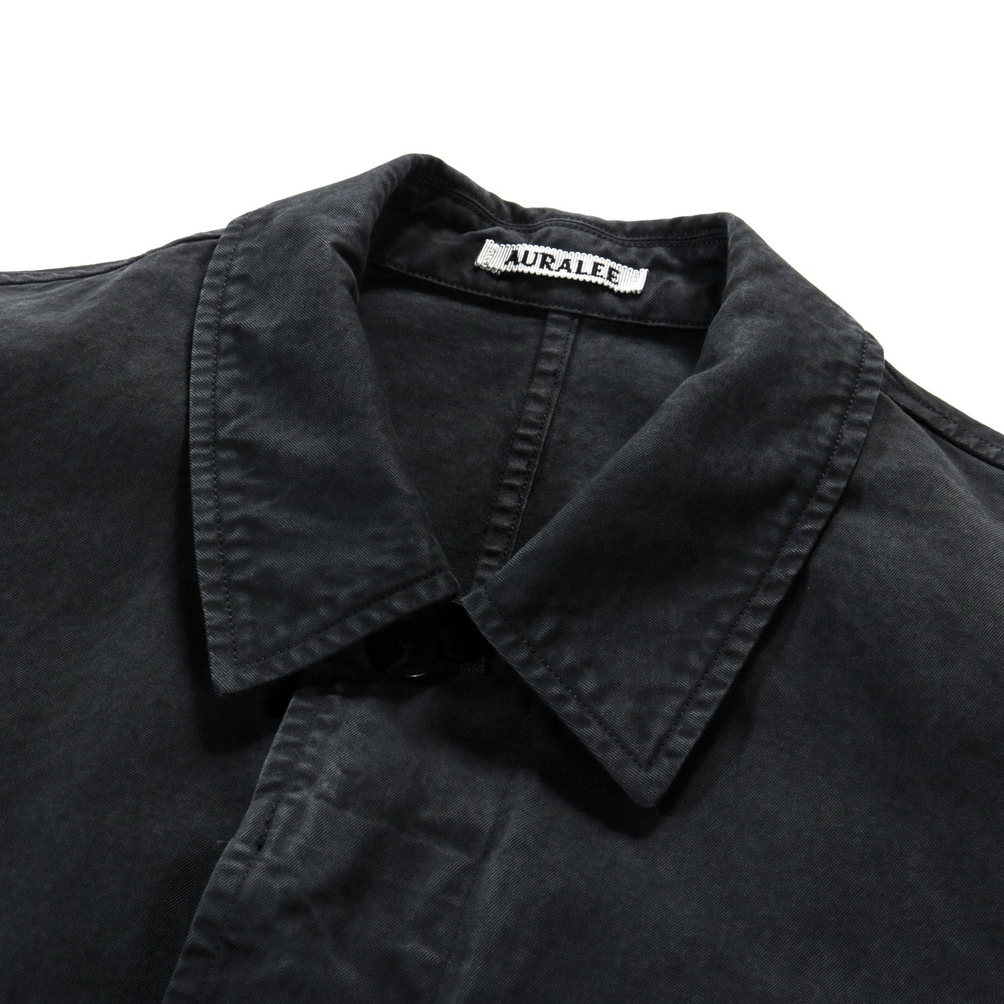 AURALEE GARMENT-DYED FINX LIGHT CHINO BLOUSON BLACK