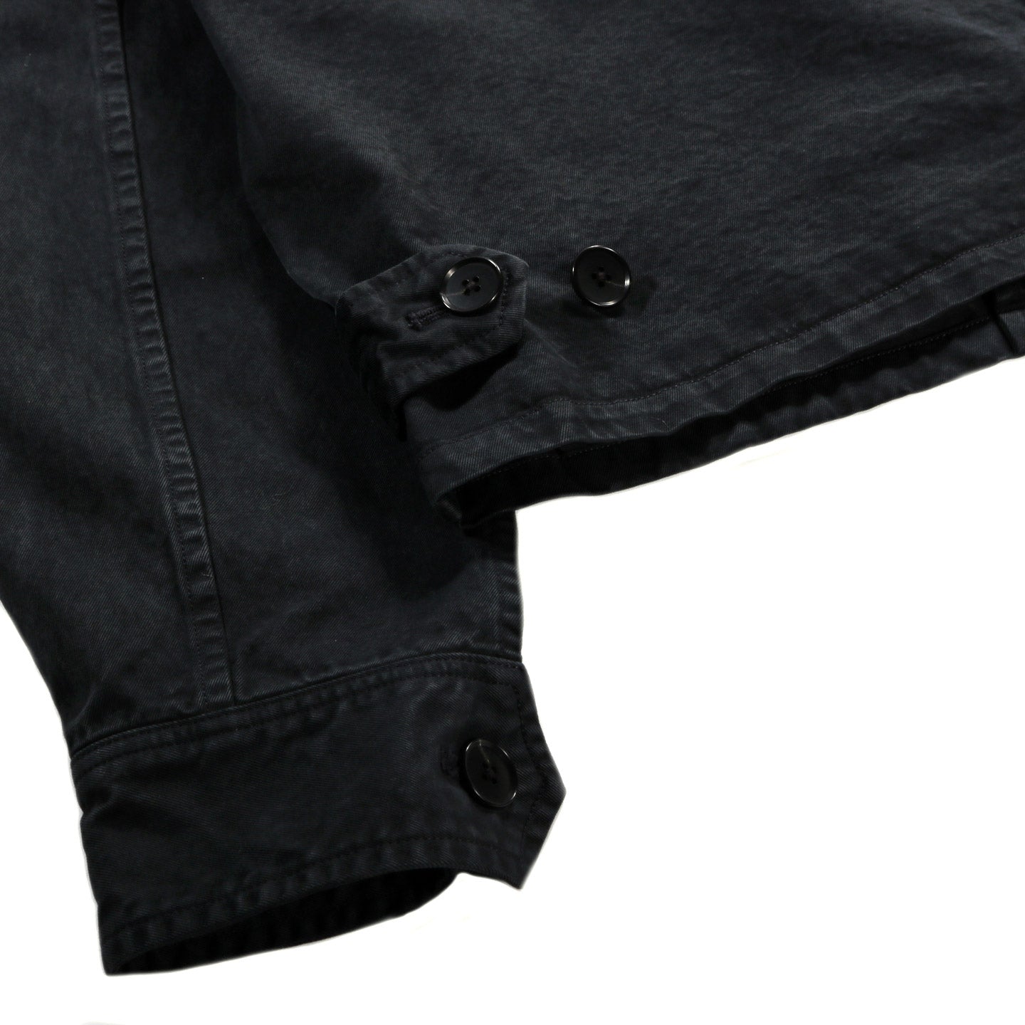 AURALEE GARMENT-DYED FINX LIGHT CHINO BLOUSON BLACK