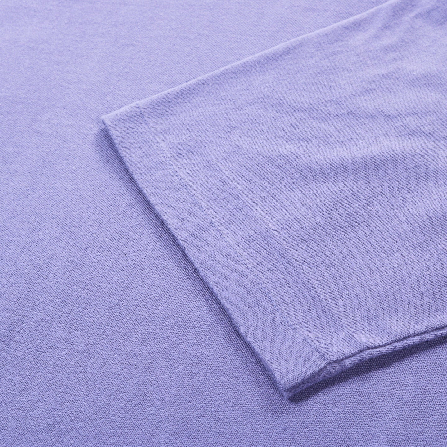 AURALEE BRUSHED ORGANIC COTTON JERSEY TEE LIGHT PURPLE