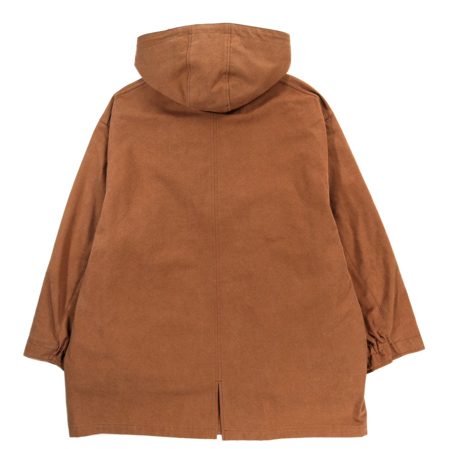 AURALEE WASHED HEAVY CANVAS LINER COAT BROWN