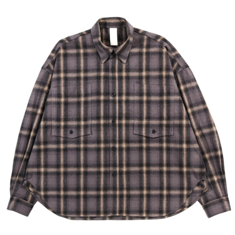 ARCHIE RIVER SHIRT BROWN COAL PLAID