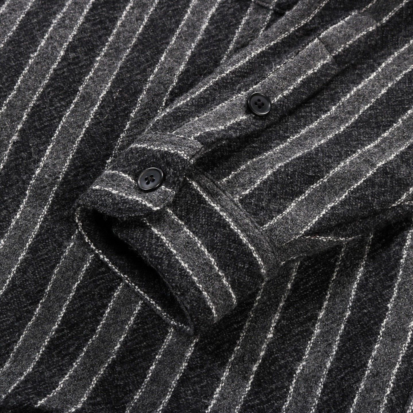 ARCHIE SUNDAY SHIRT GREY WOOL STRIPE