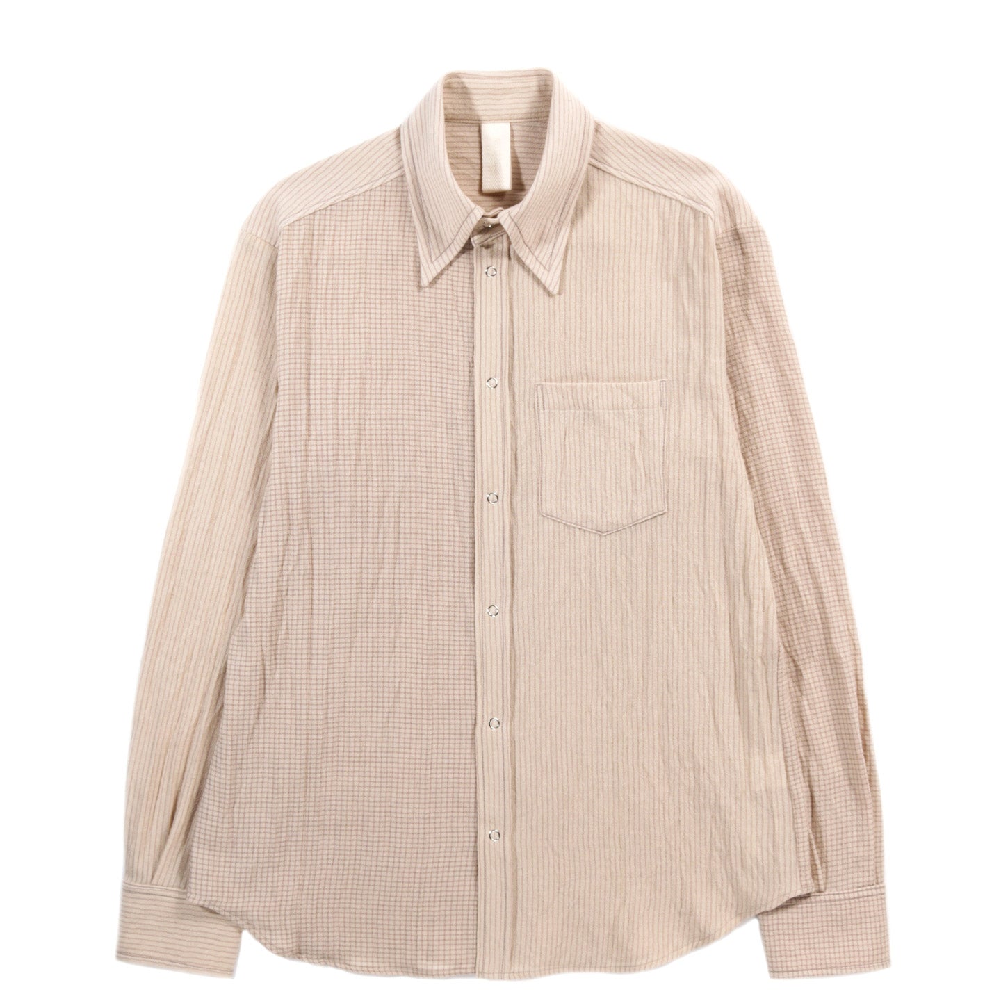 ARCHIE EVERGREEN SHIRT BEIGE WOOL COTTON GAUZE