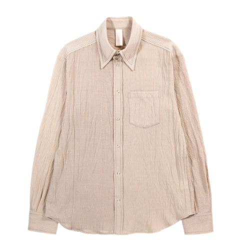 ARCHIE EVERGREEN SHIRT BEIGE WOOL COTTON GAUZE