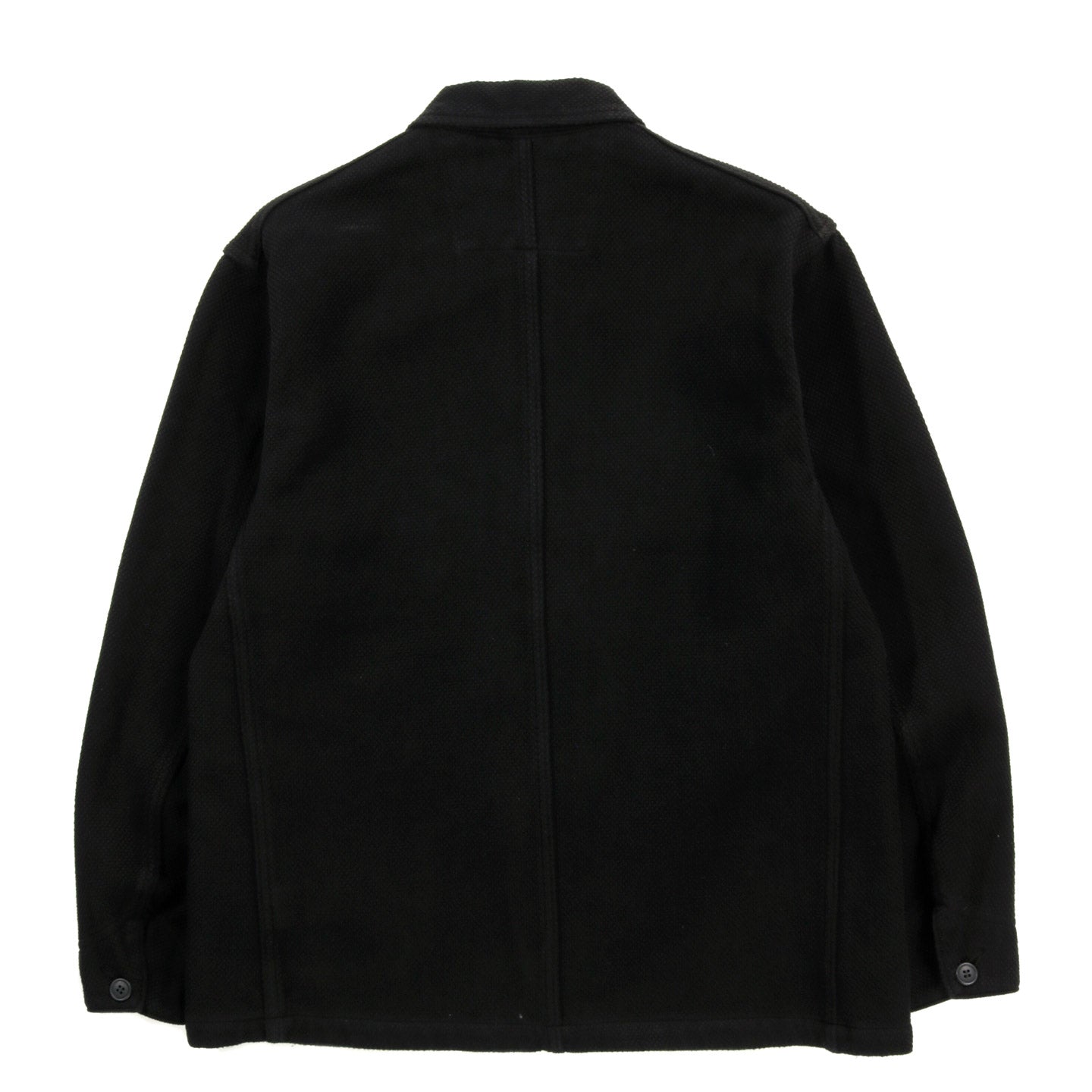 BLUE BLUE JAPAN DOUBLE CLOTH 'SASHIKO' DARK BLACK COVERALL JACKET