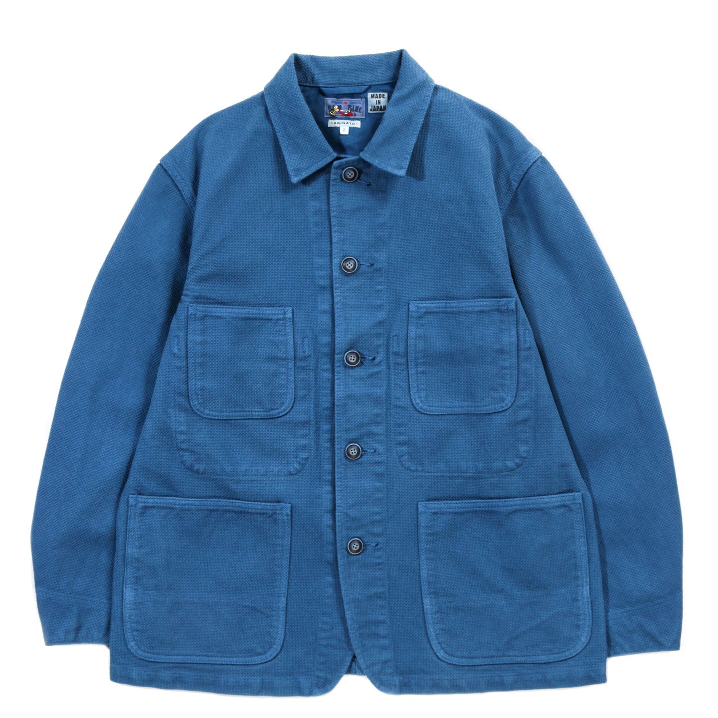 BLUE BLUE JAPAN BLUE INDIGO 'SASHIKO' COVERALL JACKET