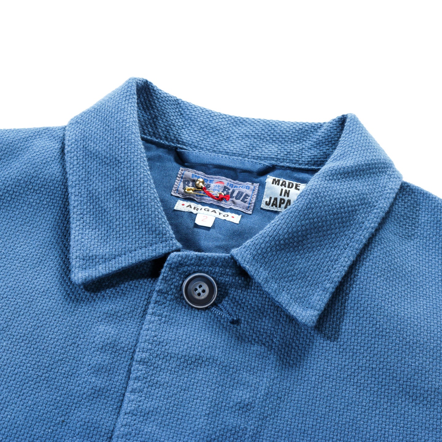 BLUE BLUE JAPAN BLUE INDIGO 'SASHIKO' COVERALL JACKET