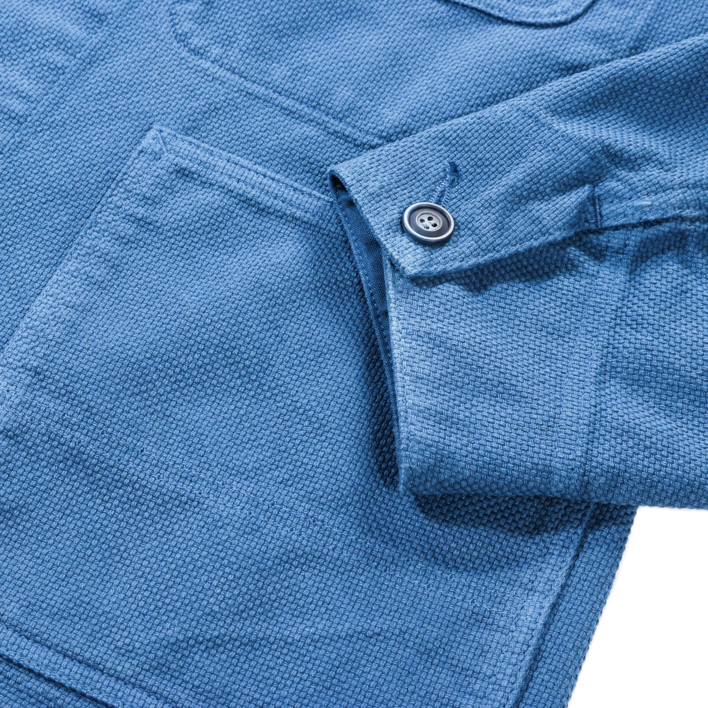 BLUE BLUE JAPAN BLUE INDIGO 'SASHIKO' COVERALL JACKET