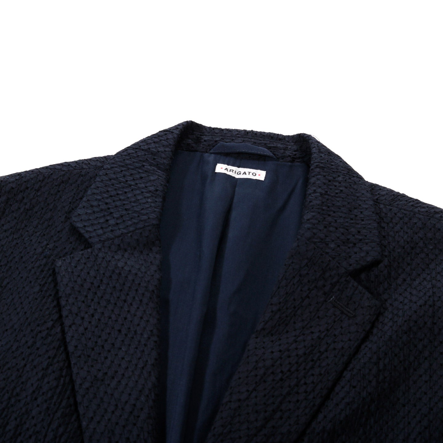 BLUE BLUE JAPAN MEYER LACE 1B TAILORED JACKET DARK NAVY