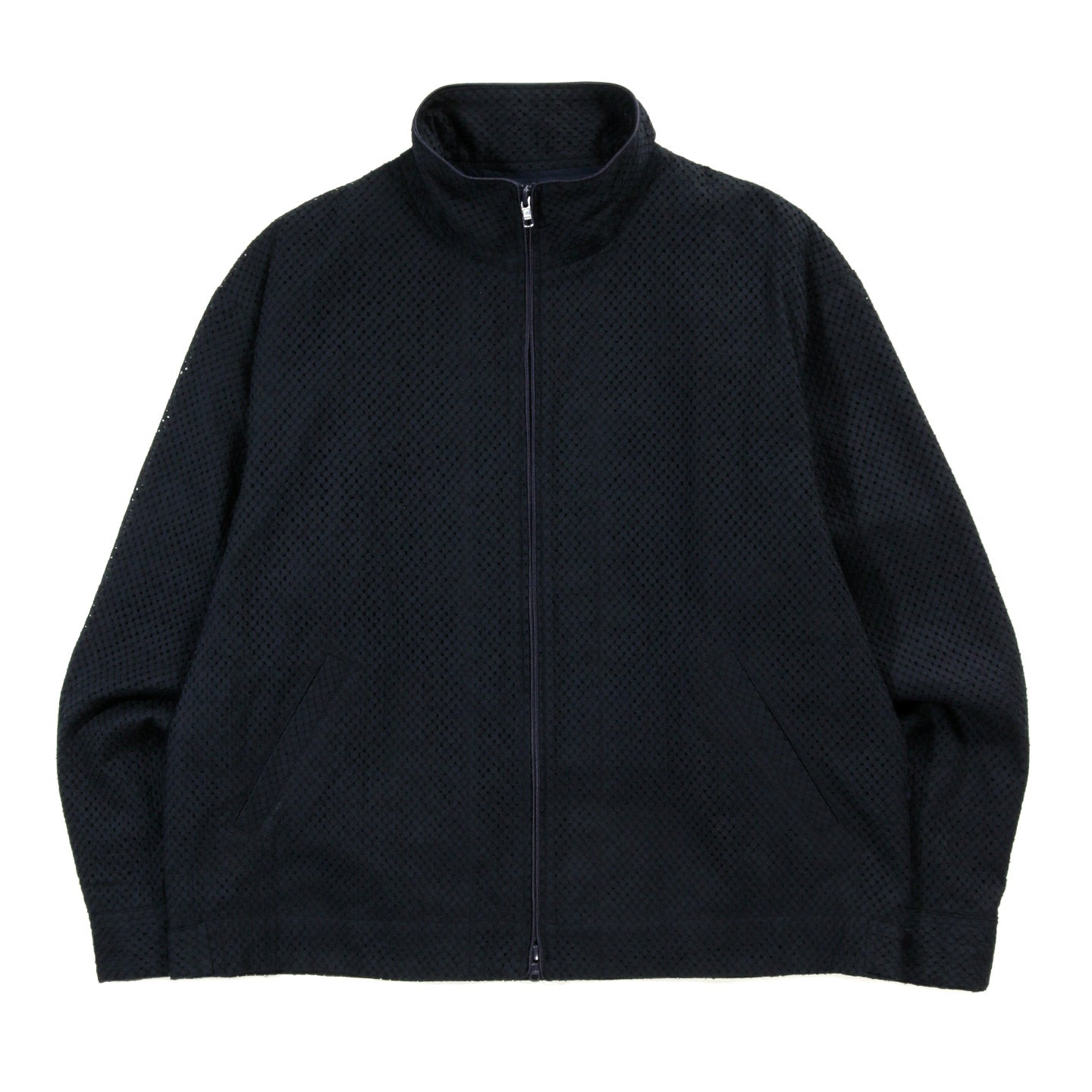 BLUE BLUE JAPAN MEYER LACE ZIP UP JACKET DARK NAVY