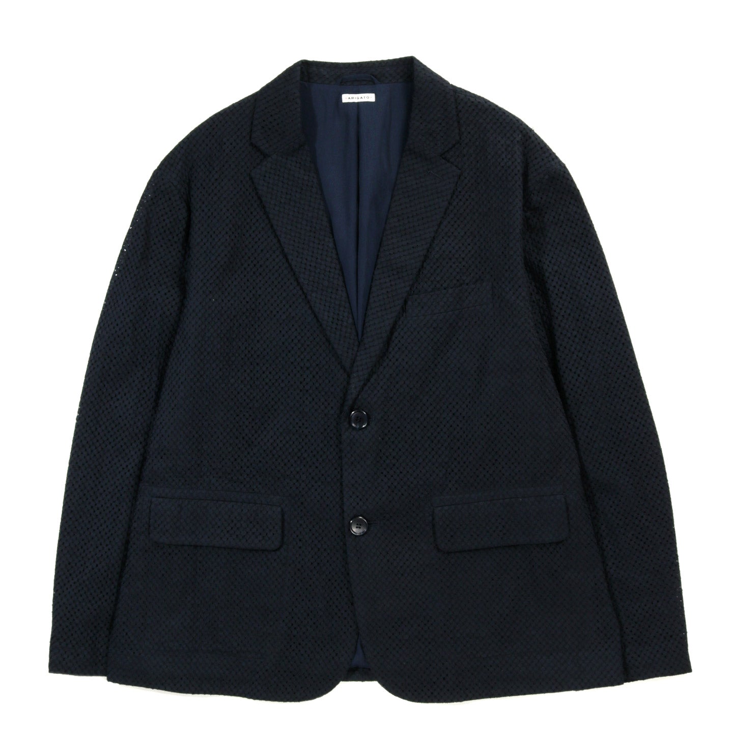 BLUE BLUE JAPAN MEYER LACE TAILORED JACKET DARK NAVY
