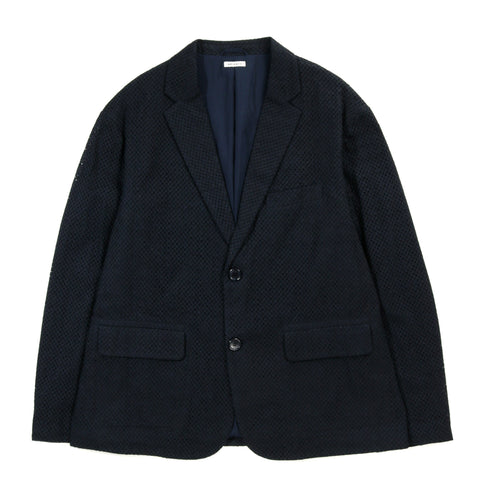 BLUE BLUE JAPAN MEYER LACE TAILORED JACKET DARK NAVY