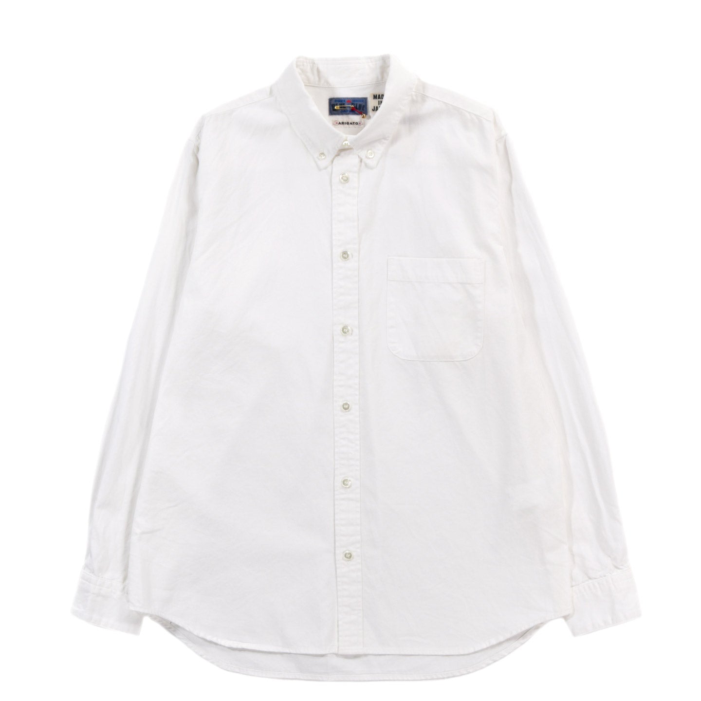 BLUE BLUE JAPAN FINE OXFORD BUTTON DOWN LS SHIRT WHITE