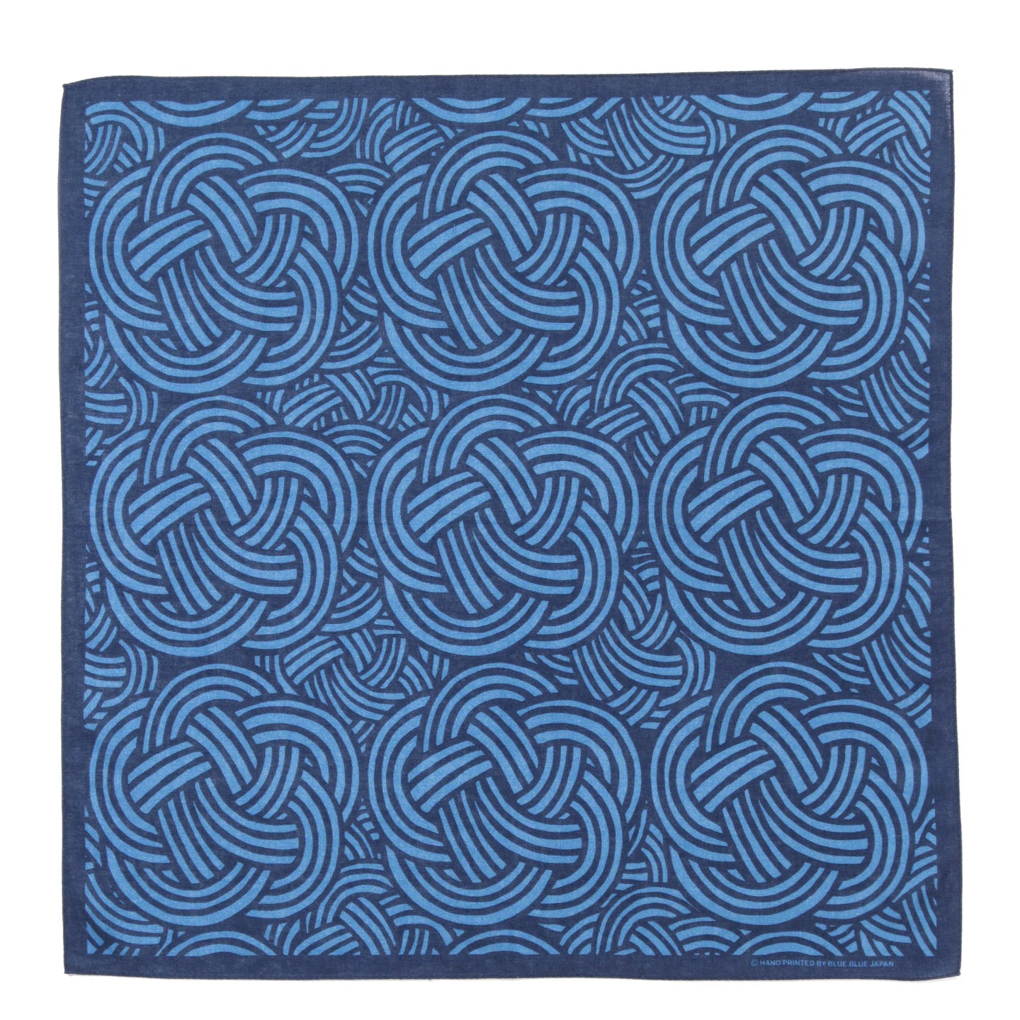 BLUE BLUE JAPAN MIZUHIKI PATTERENED BANDANA DARK NAVY