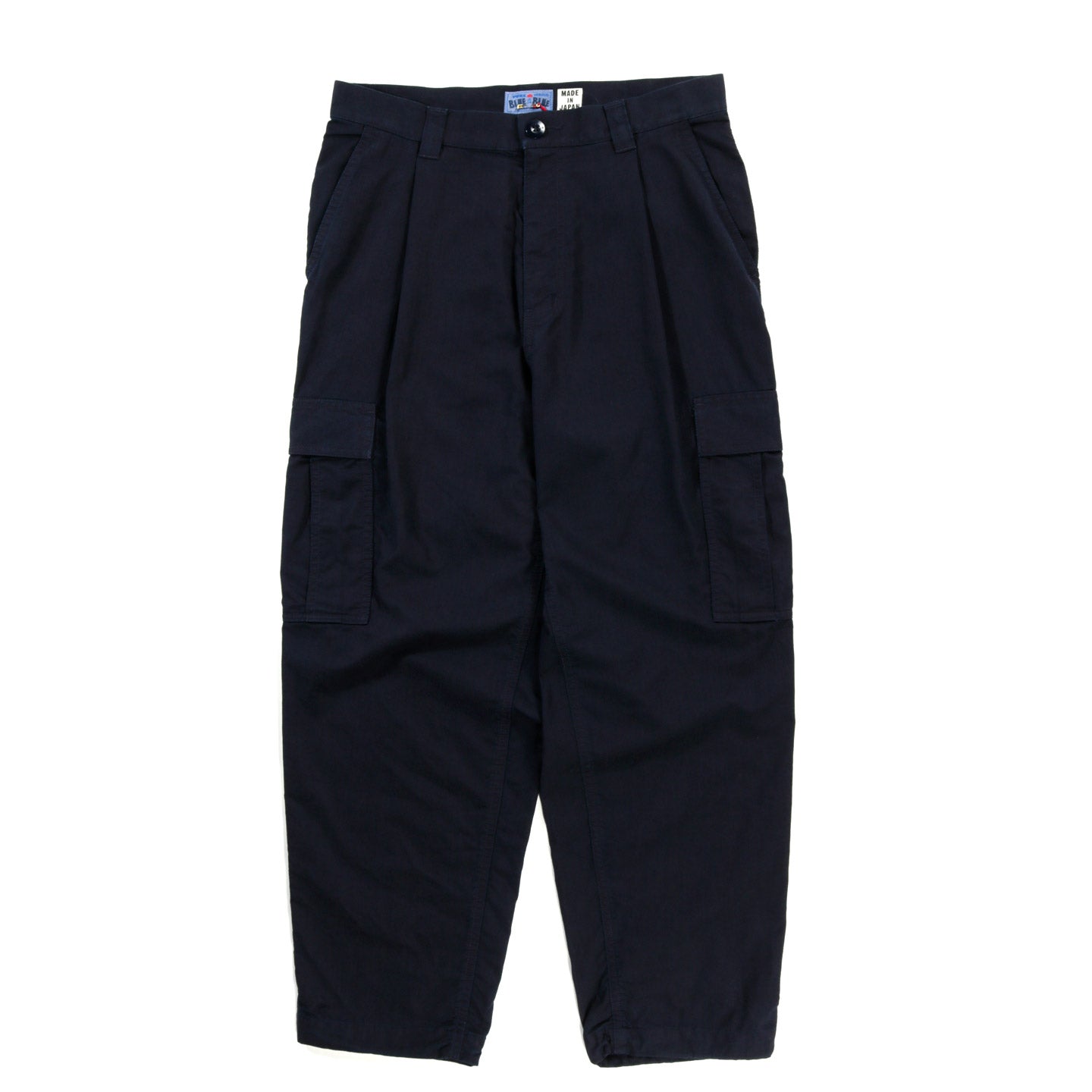 BLUE BLUE JAPAN INDIGO NYLON SATIN CARGO PANTS