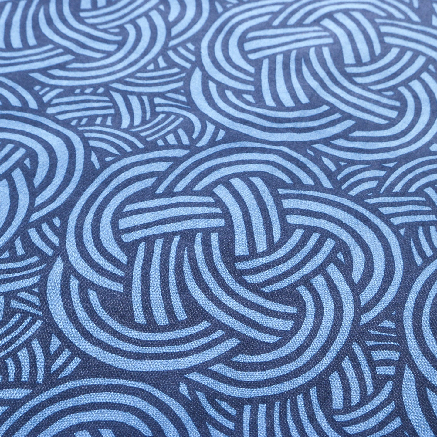 BLUE BLUE JAPAN MIZUHIKI PATTERENED BANDANA DARK NAVY