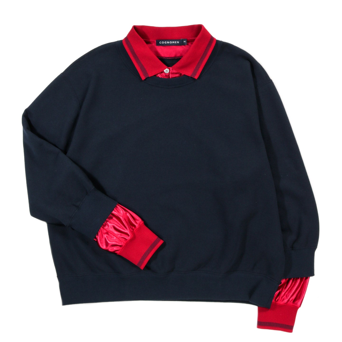 COGNOMEN UNIFORM LAYERED SWEAT SHIRT NAVY